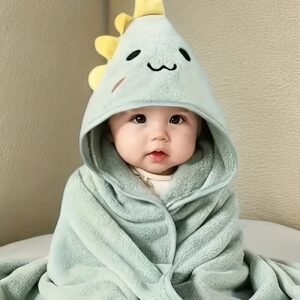 1-Pack Kids' Hooded Bathrobe - Animal Cartoon Design