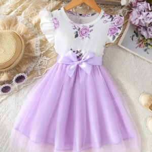 Girl's Princess Purple Dress