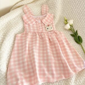 Baby Girls Rabbit Ear Vest Dress