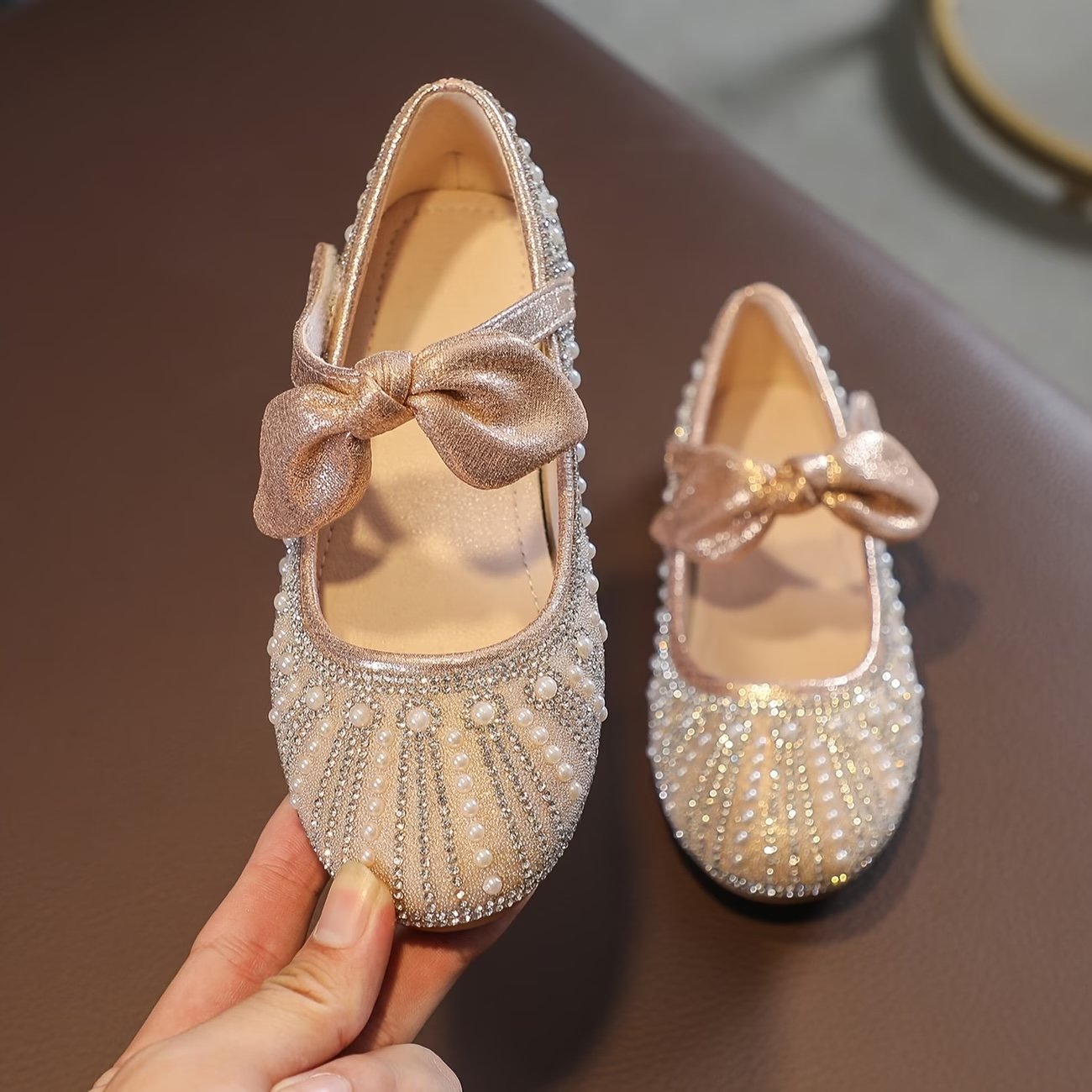 Shiny Pearl Baby Shoes