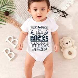 Letter Print Romper for Outdoor Adventures