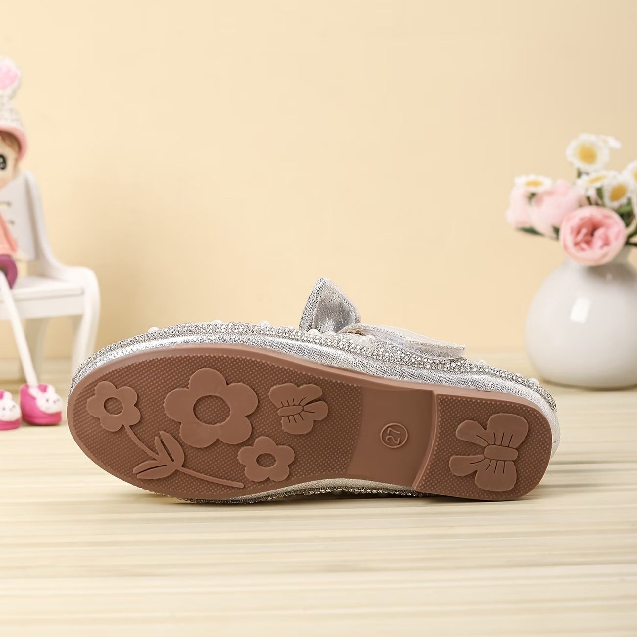 Shiny Pearl Baby Shoes - Image 2